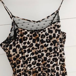 Xhiliration Leopard & Lace Dress